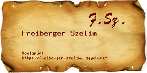Freiberger Szelim névjegykártya